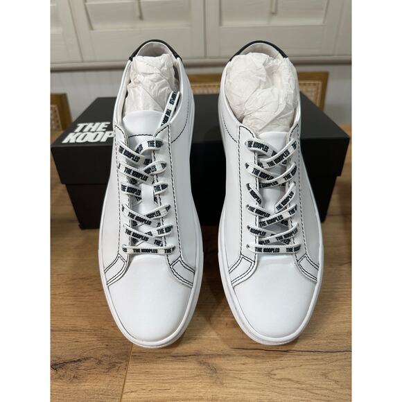 The Kooples Women's Sneakers White Smooth Leather Size 9 US 40 FR NIB Low Tops - Picture 7 of 15
